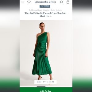 Abercrombie one-shoulder pleated dress